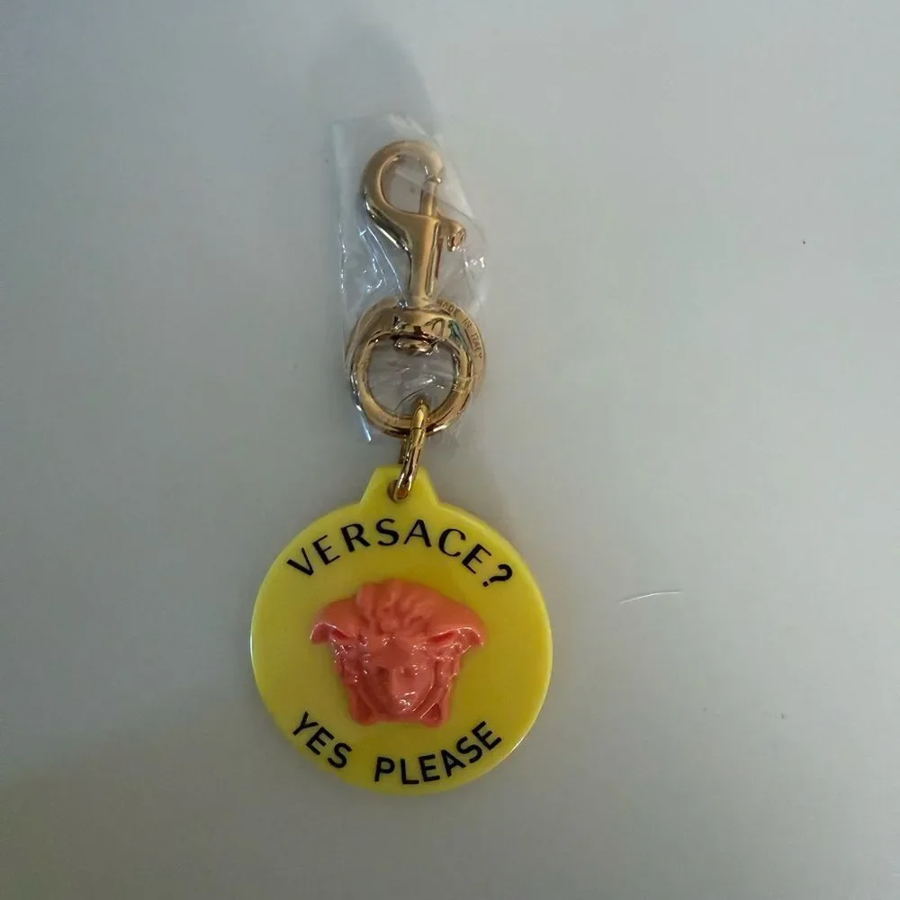 Versace unisex La Medusa 3D logo keychain bag charm NEW